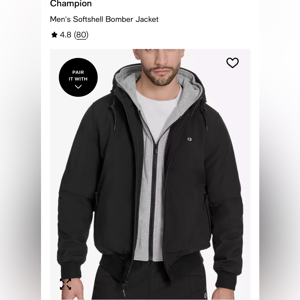 Champion- Men's Softshell Bomber Jacket/Size M/New Sample